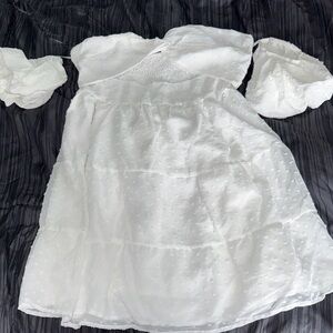 SHEIN Strapless White Dress